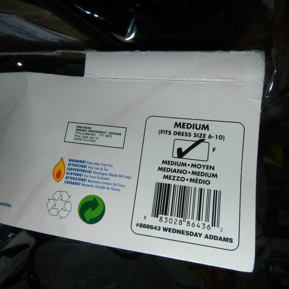 Addams Family Women's Wednesday Addams Costume💥🆕SHIPS FAST😮‍💨⚡🚚 - Picture 15 of 16